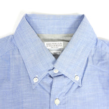 Load image into Gallery viewer, Brunello Cucinelli  Chambray Shirt Size Small
