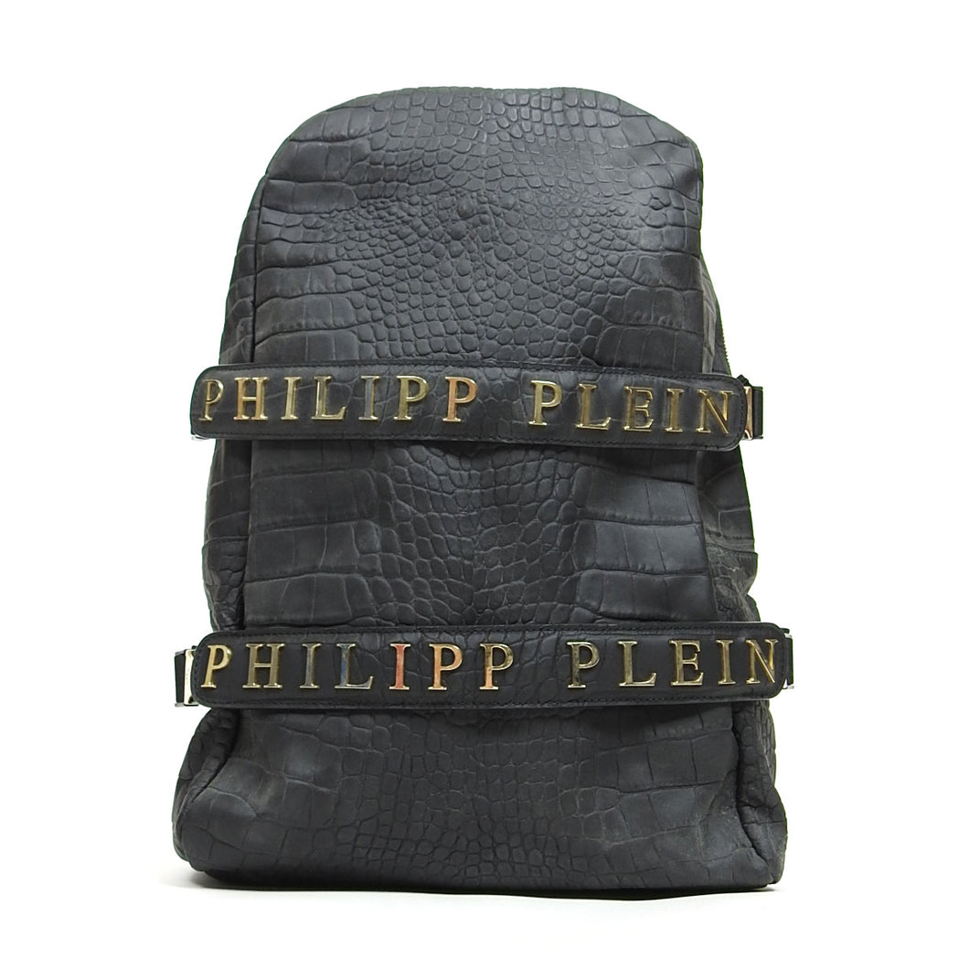 Philipp Plein Embossed Leather Backpack