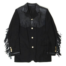 Load image into Gallery viewer, Versus Versace Leather Fringed Blazer Size 50
