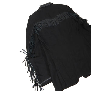 Versus Versace Leather Fringed Blazer Size 50