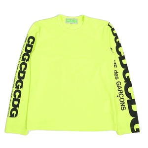 CDG AD2018 Neon Longsleeve T-shirt Size Small
