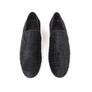 Jimmy Choo Pony Hair Croc Effect Loafers Size 44