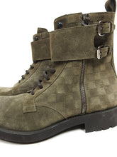 Load image into Gallery viewer, Louis Vuitton Suede Combat Boots Size 11
