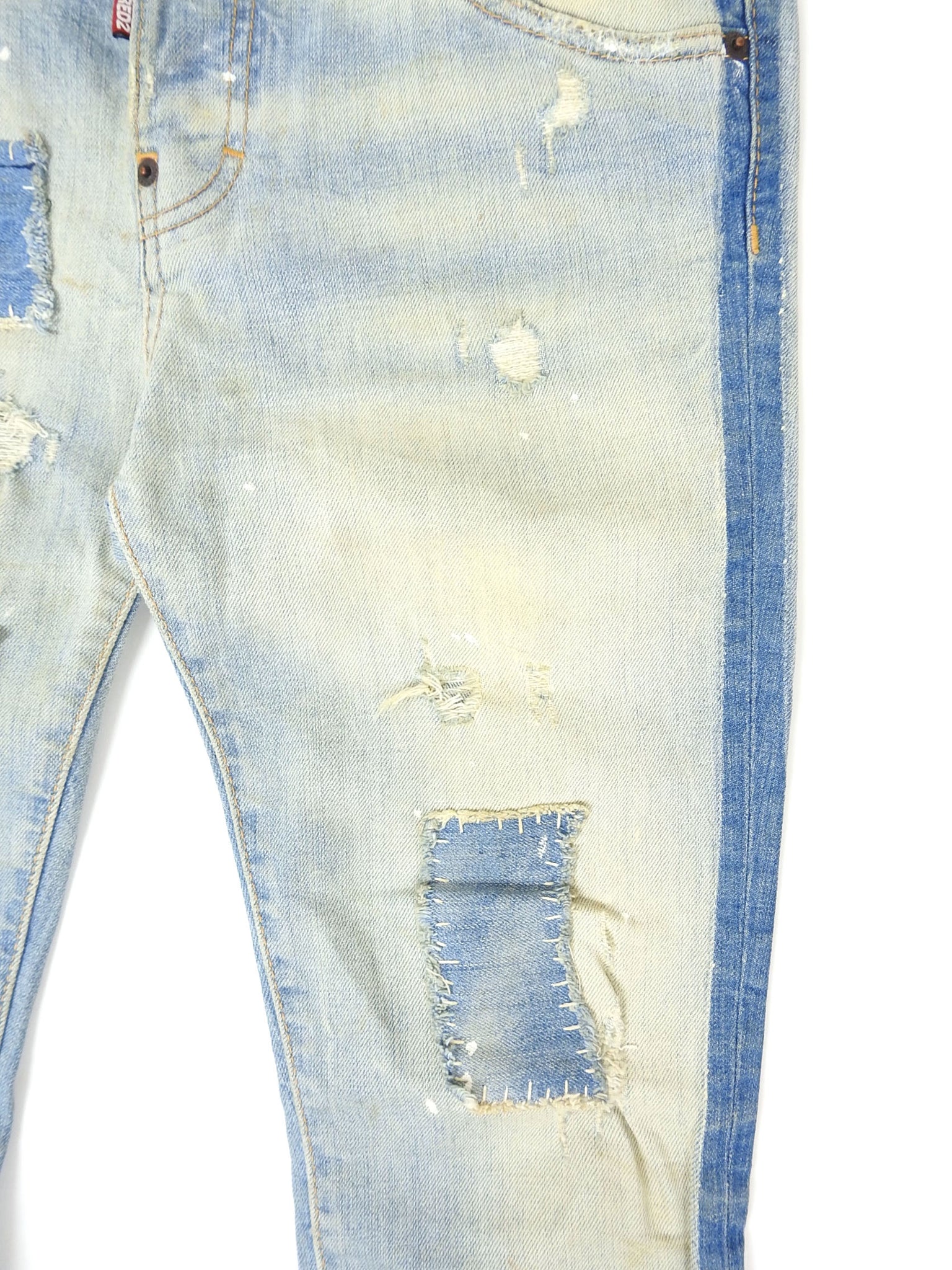 DSquared2 F W 14 Distressed Jeans Size 30 I Miss You MAN