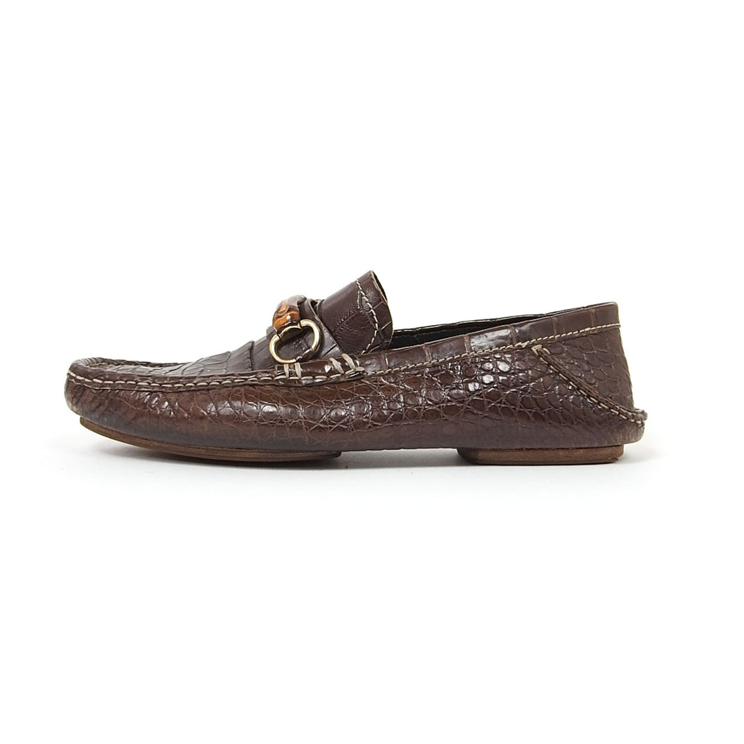 Gucci Croc Bamboo Loafer Size 10