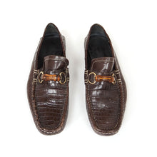 Load image into Gallery viewer, Gucci Croc Bamboo Loafer Size 10
