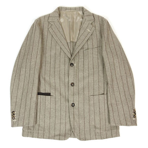 Luciano Barbera Striped Wool Jacket Size 50