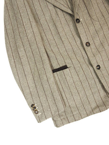 Luciano Barbera Striped Wool Jacket Size 50