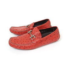 Load image into Gallery viewer, Salvatore Ferragamo Ostrich Loafer Size 10.5

