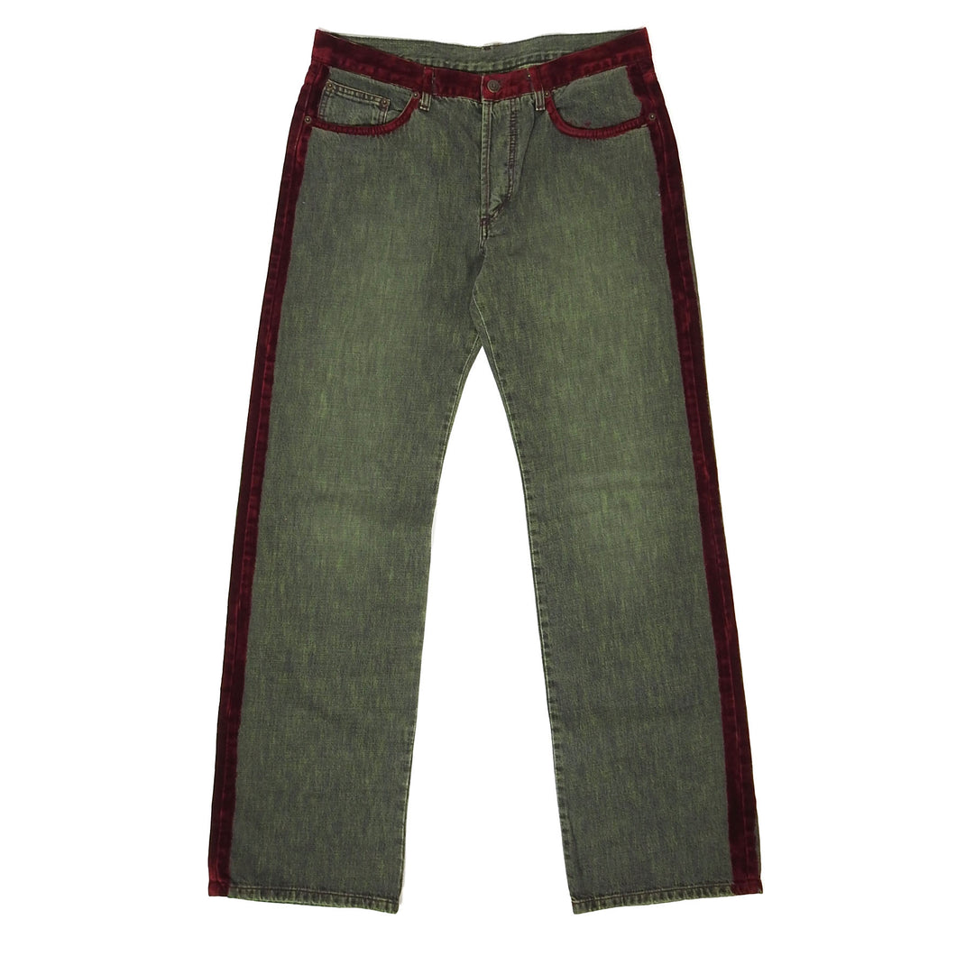 Etro Velour Trimmed Jeans Size 36