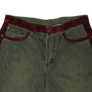 Etro Velour Trimmed Jeans Size 36