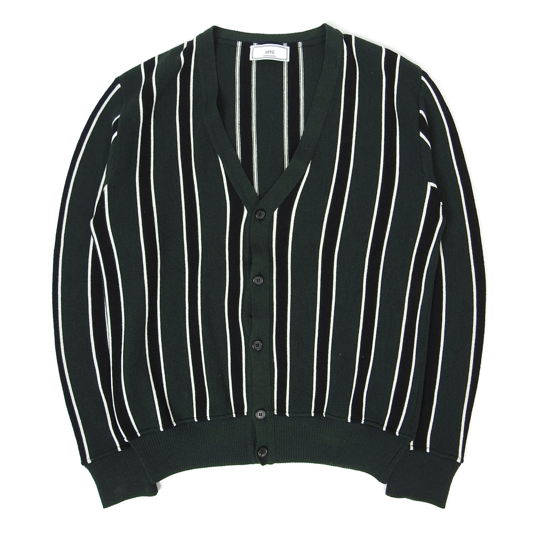 AMI Striped Wool Cardigan Size Medium