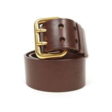 Load image into Gallery viewer, Ralph Lauren Purple Label Double Pronged Leather Belt Size 80
