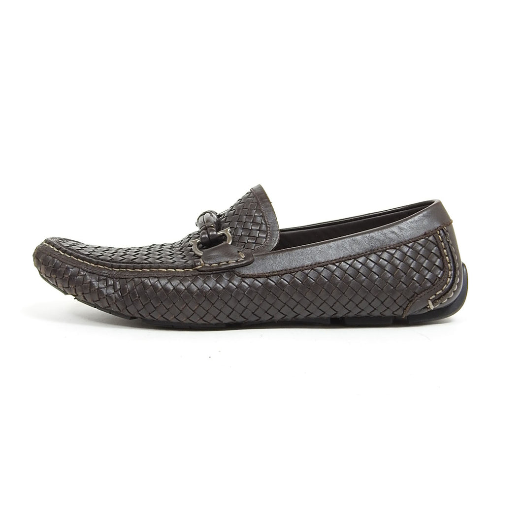 Salvatore Ferragamo Woven Leather Loafers Size 11.5