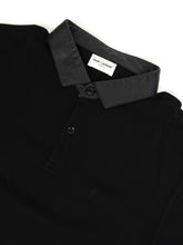 Load image into Gallery viewer, Saint Laurent Pique Polo with Leather Collar Size Large
