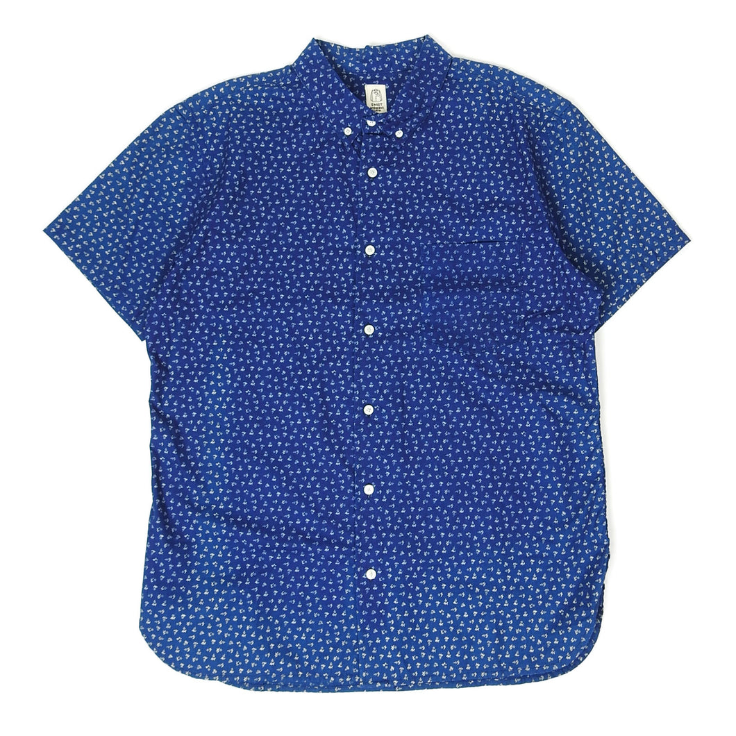Hiroshi Kato Short Sleeve Patterned Shirt Size XL