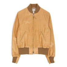Load image into Gallery viewer, Golden Bear Leather Bomber Jacket Size Small

