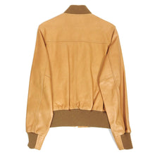 Load image into Gallery viewer, Golden Bear Leather Bomber Jacket Size Small
