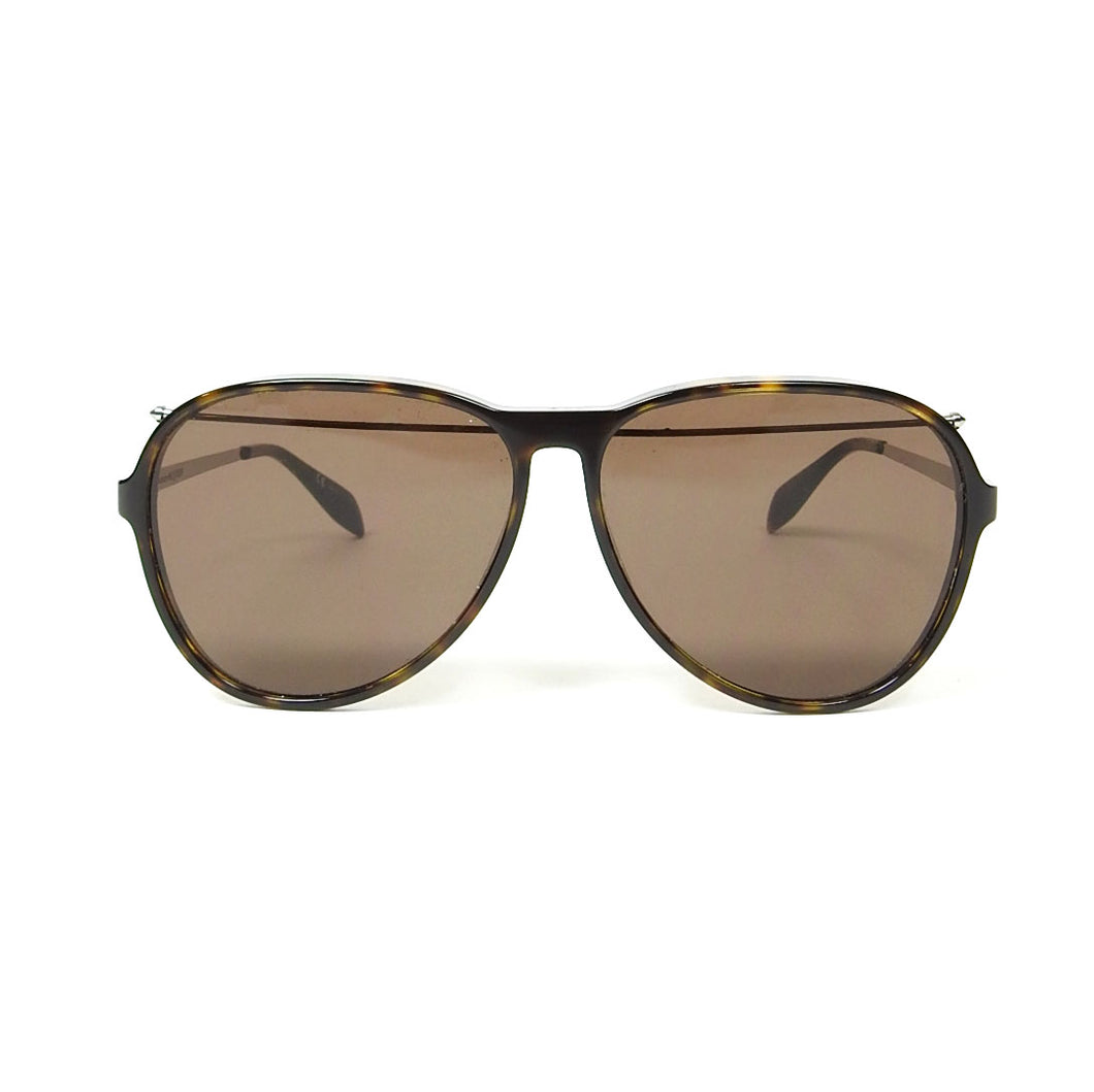 Alexander McQueen Tortoise Aviator Sunglasses