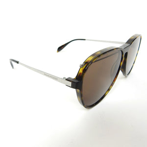 Alexander McQueen Tortoise Aviator Sunglasses