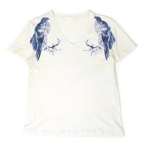 Alexander McQueen Graphic V-Neck T-Shirt Size Small