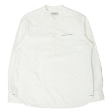 Load image into Gallery viewer, Officine Generale Frayed Mandarin Collar Smock Shirt Size XL
