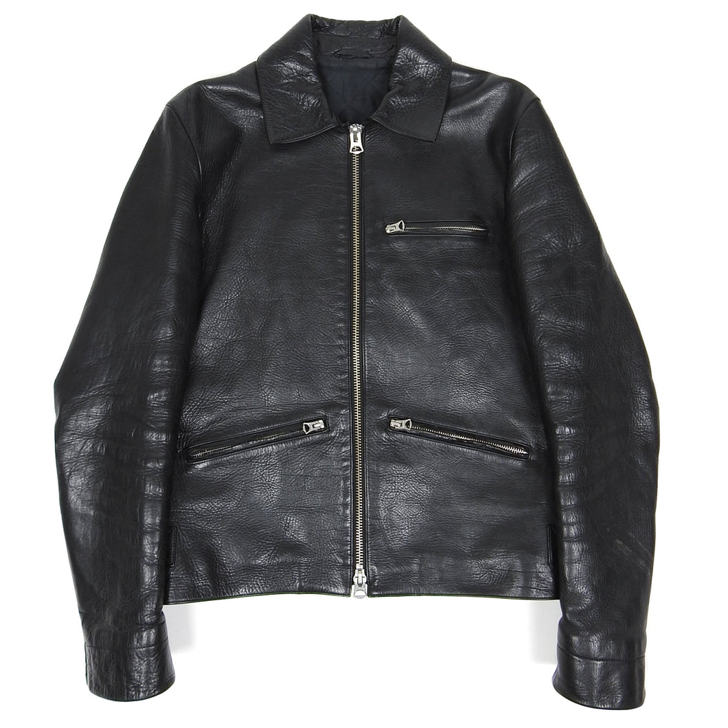 Acne Studios August Leather Jacket Size 46