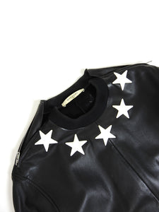 Givenchy Stars & Stripes Leather Sweatshirt Size