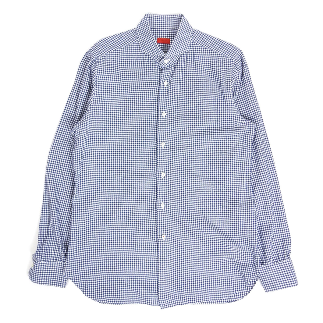 Isaia Check Shirt Size 16.5/42