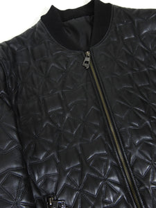 Versace Collection Quilted Leather Jacket Size 54