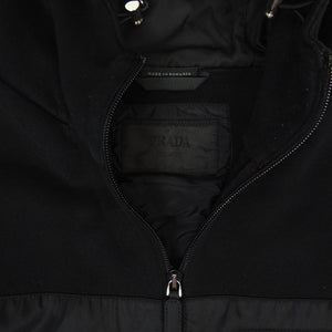 Prada Plaque Zip Hoodie Size Small