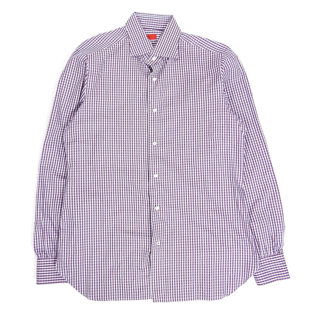 Isaia Check Shirt Size 16.5/42