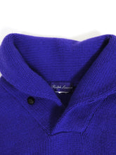 Load image into Gallery viewer, Ralph Lauren Purple Label Cashmere Shawl Neck Sweater Size Medium
