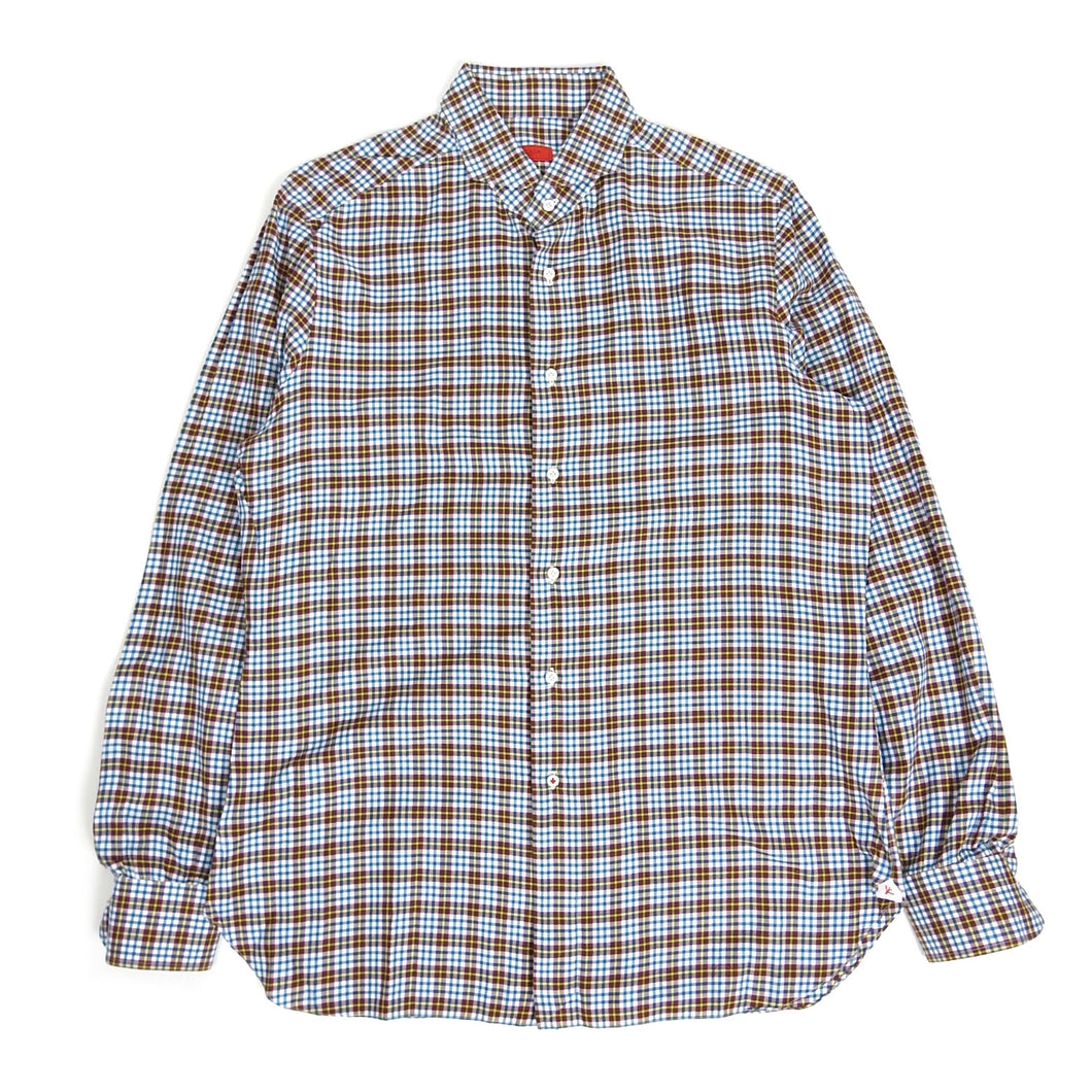 Isaia Check Shirt Size 42