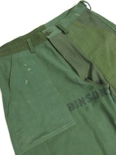 Load image into Gallery viewer, Latre Upcycled Patchwork Military Laundry Bag Trousers Size 34
