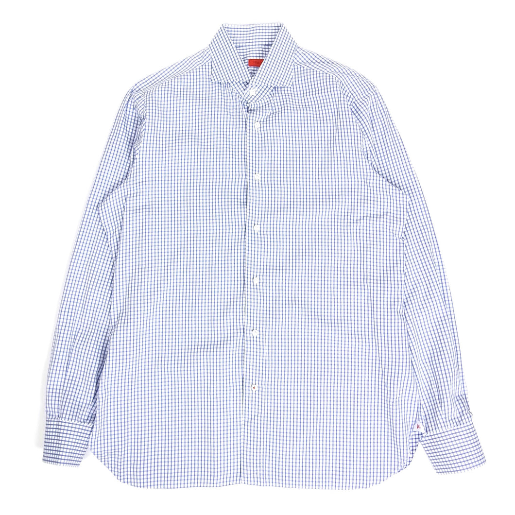 Isaia Check Shirt Size 16.5/42