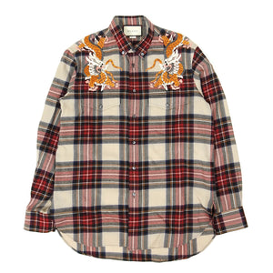 Gucci Embroidered Wool Shirt Size 48