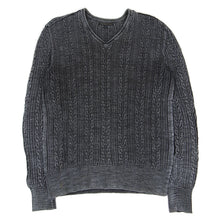 Load image into Gallery viewer, John Varvatos Cableknit V Neck Sweater Size Small
