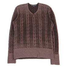 Load image into Gallery viewer, John Varvatos Cashmere Cableknit V Neck Sweater Size Medim
