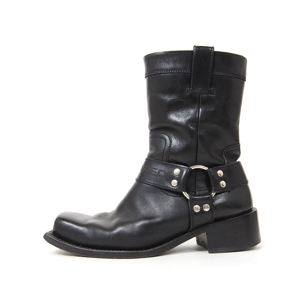 DSquared2 Leather Biker Boots Size 42 – I Miss You MAN