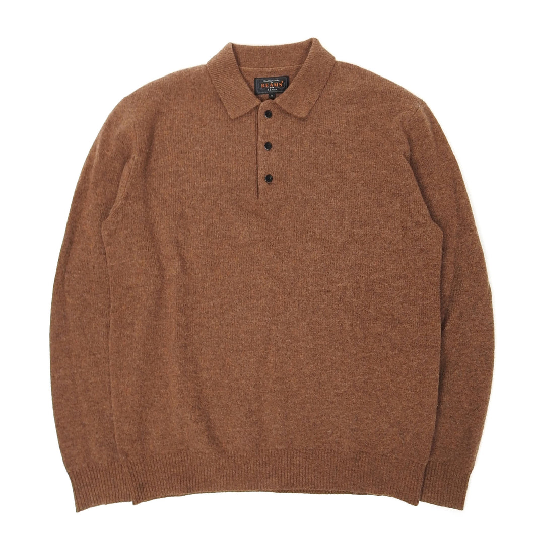 Beams Wool LS Polo Size Medium