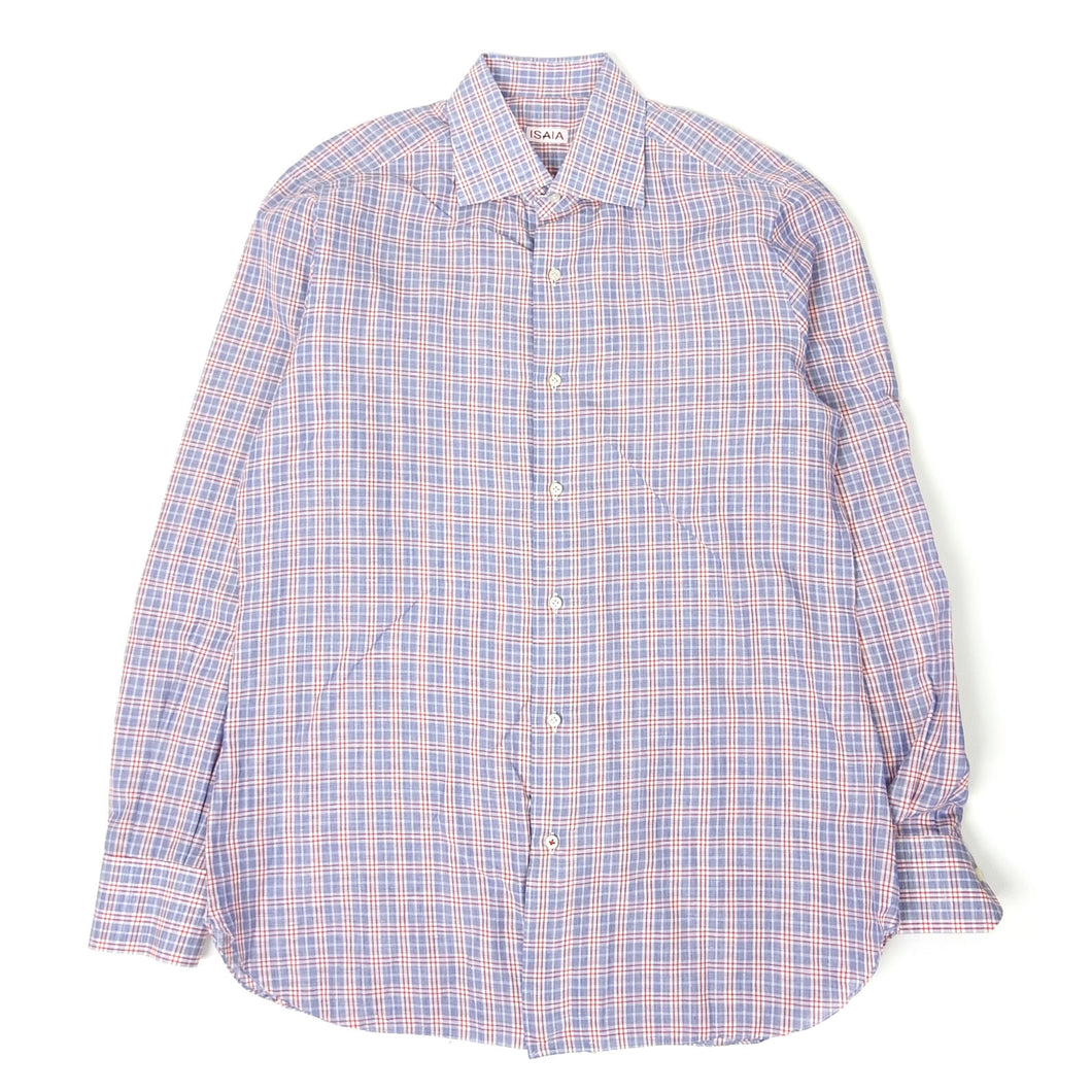 Isaia Check Button Up Size 42