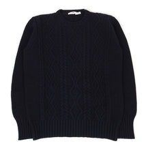 Load image into Gallery viewer, Inis Meain Merino Wool/Cashmere Cableknit Sweater Size Small
