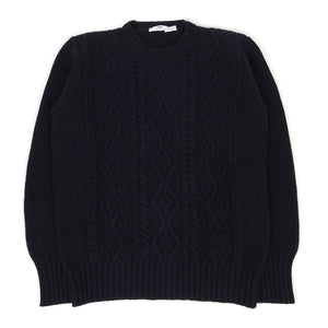Inis Meain Merino Wool/Cashmere Cableknit Sweater Size Small
