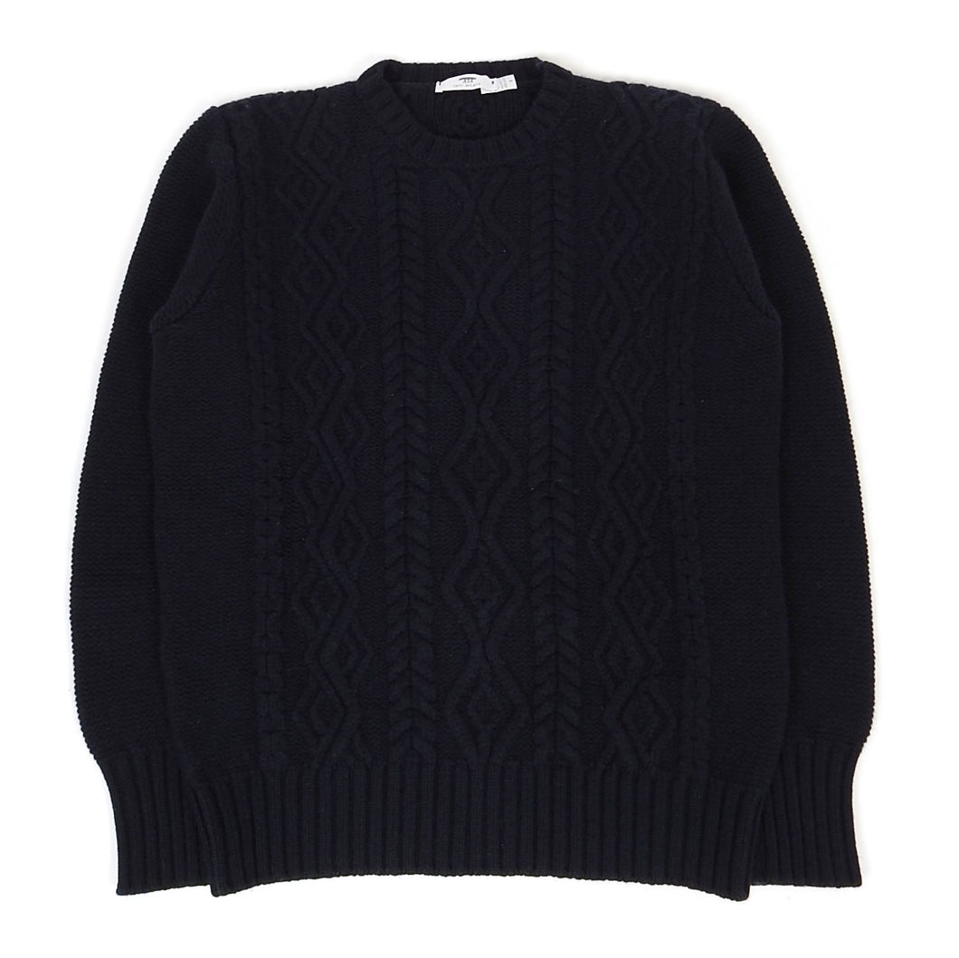 Inis Meain Merino Wool/Cashmere Cableknit Sweater Size Small