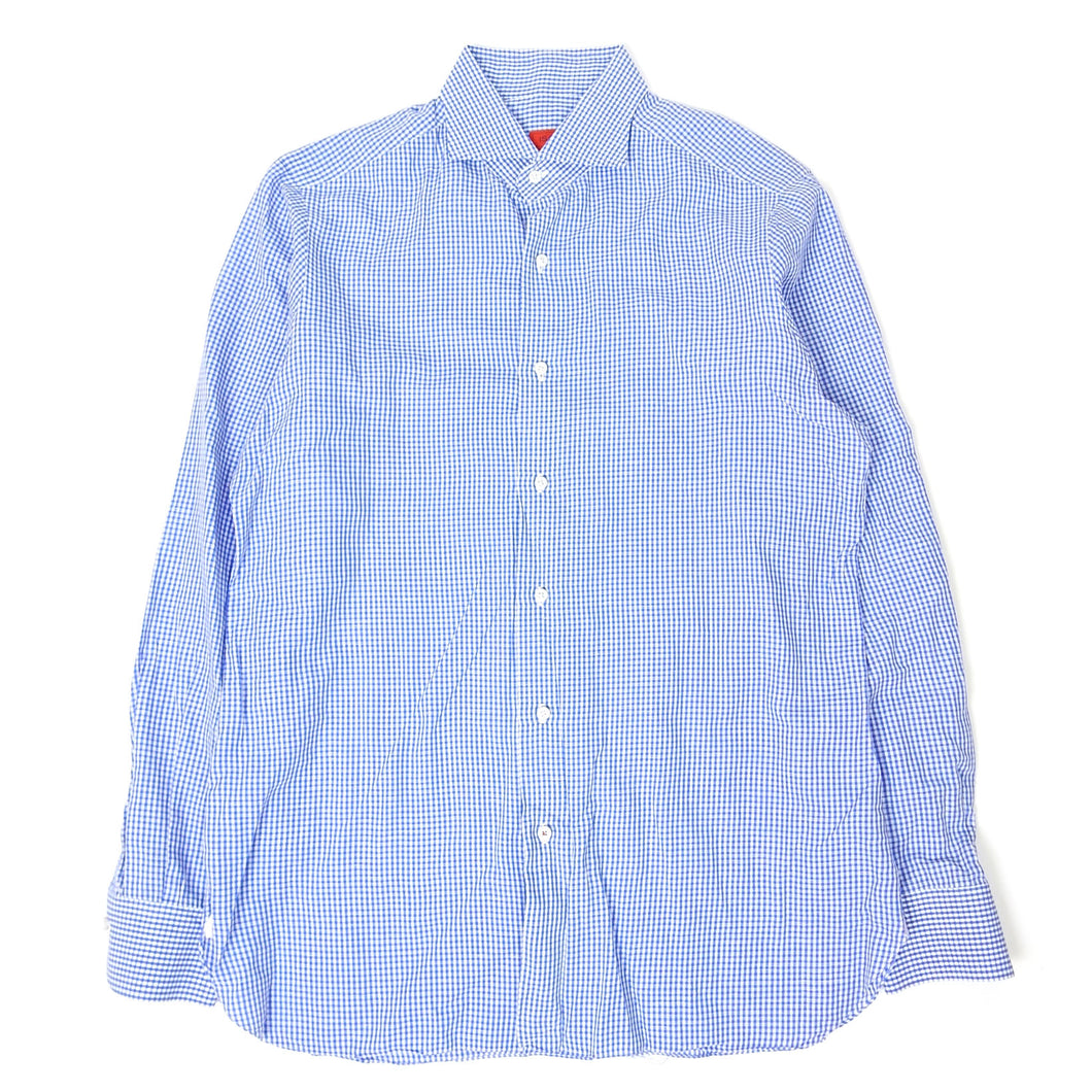 Isaia Check Button Up Size 42