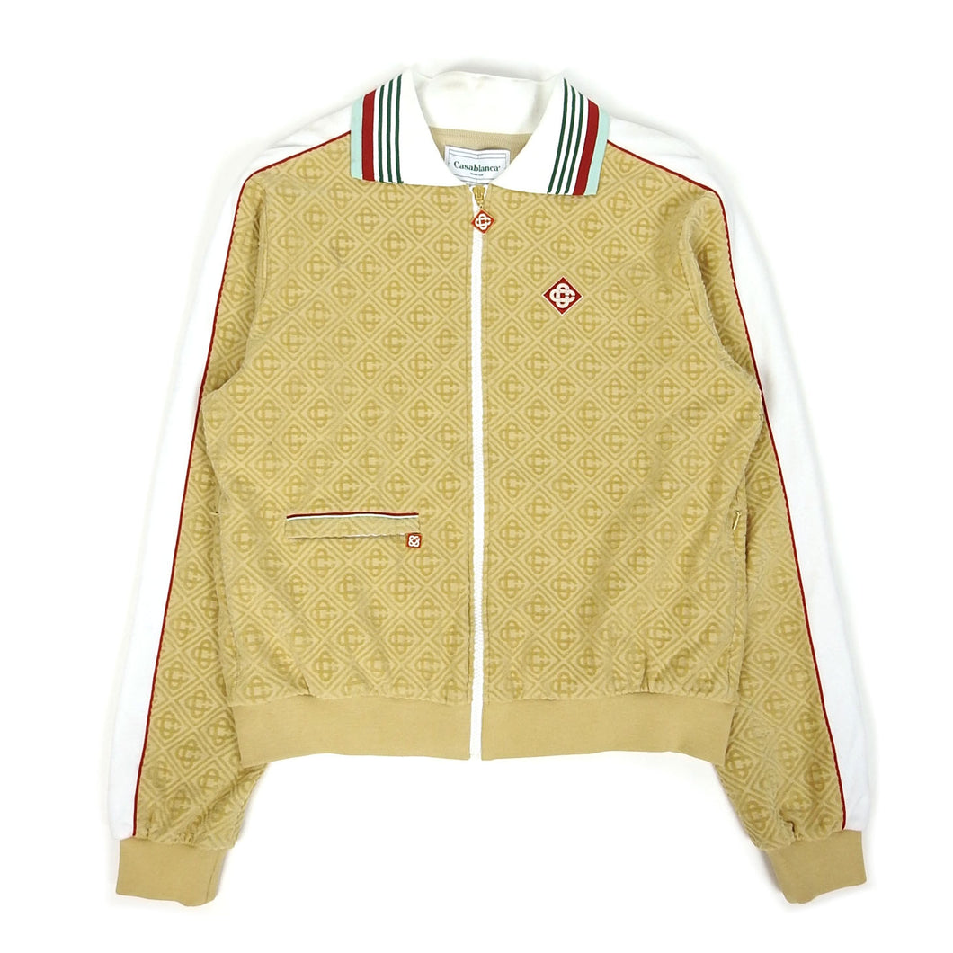 Casablanca Monogram Velour Tennis Jacket Size XL
