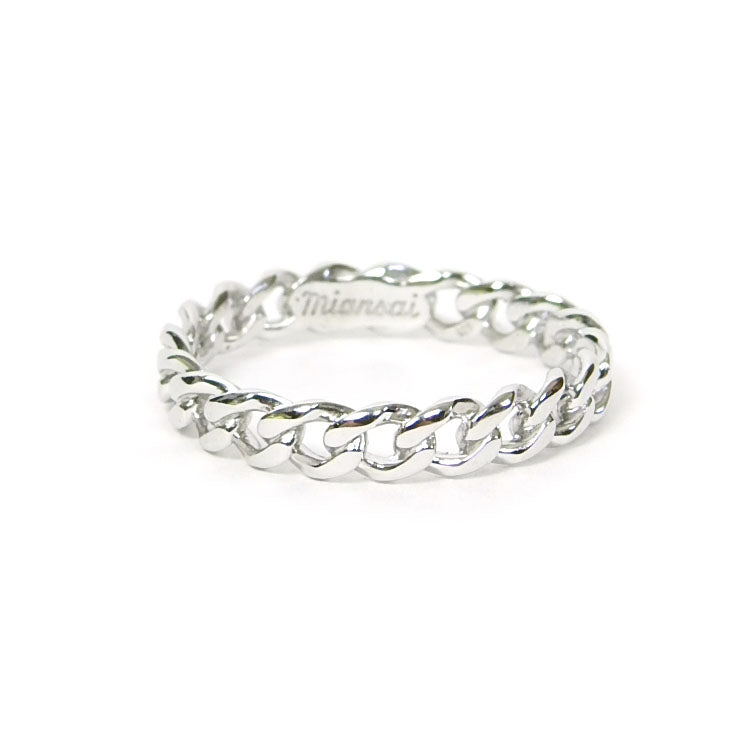 Miansai Cuban Link Sterling Silver Ring Size 10