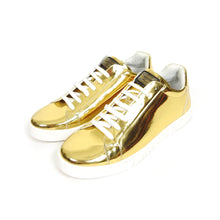 Load image into Gallery viewer, Moschino Metallic Gold Sneakers Size 44
