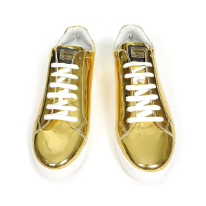 Moschino Metallic Gold Sneakers Size 44